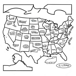 Eglenceli Abd Haritasi Boyama Sayfasi 85829 26695