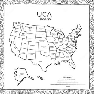 Etkilesimli Abd Haritasi Boyama Sayfasi 85830 26697