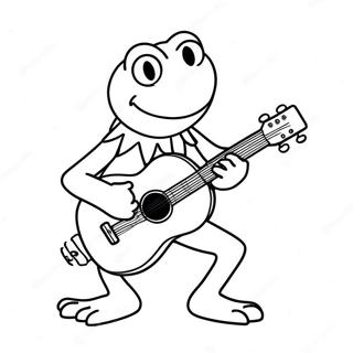 Kermit Kurbaga Gitar Calarken Boyama Sayfasi 86285-27050