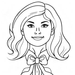 Ribonlu Guclu Kadin Boyama Sayfasi 86416-27188