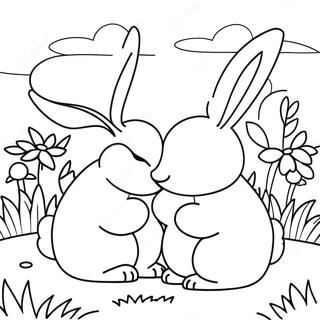 Bahcedeki Kabartmali Tavsanlar Boyama Sayfasi 86441-27203