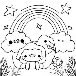 Mutlu Camgobegi Gokkusagi Arkadaslari Boyama Sayfasi 86725 27403