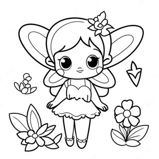 Ciceklerle Sevimli Peri Boyama Sayfasi 87032 27642