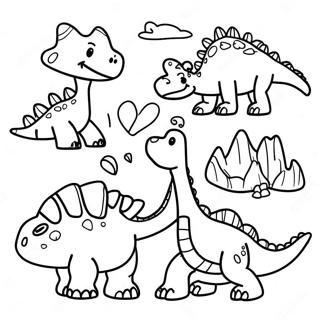 Arkadas Canlisi Dinozorlar Boyama Sayfasi 87084 27682