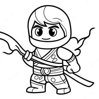 Kai Ninjago Ates Elementi Ile Boyama Sayfasi 87235-27792