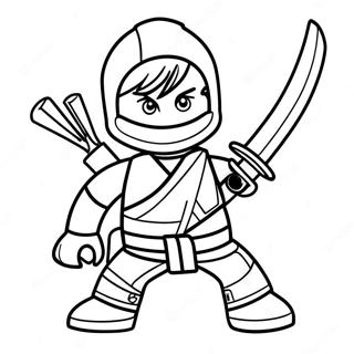 Kai Ninjago Kilic Ile Boyama Sayfasi 87237-27799