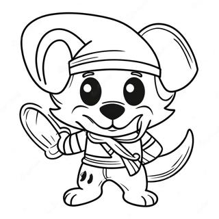 Tuyler Urpertici Foxy Korsan Boyama Sayfasi 87751 28197