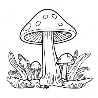 Renkli Psikedelik Mantar Boyama Sayfasi 87825-28426