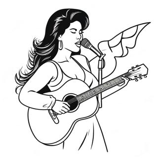 Selena Quintanilla Boyama Sayfaları