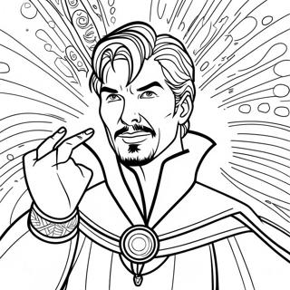 Doctor Strange Buyu Yaparken Boyama Sayfasi 87928-28327
