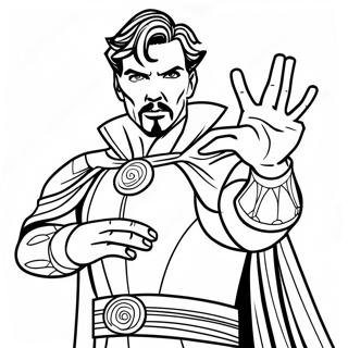 Doctor Strange Buyu Yaparken Boyama Sayfasi 87928-28505