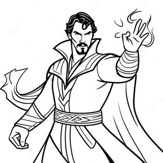 Doctor Strange Buyu Yaparken Boyama Sayfasi 87928-28506