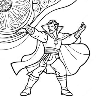Doctor Strange Buyu Yaparken Boyama Sayfasi 87928-28508