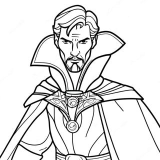Doctor Strange Pelerini Icinde Boyama Sayfasi 87929-28331