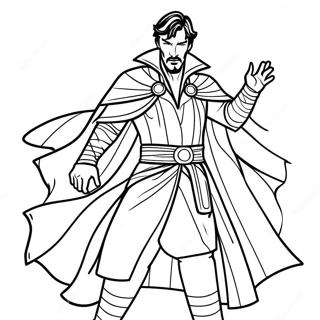 Doctor Strange Pelerini Icinde Boyama Sayfasi 87929-28332