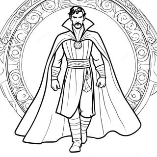 Doctor Strange Pelerini Icinde Boyama Sayfasi 87929-28511
