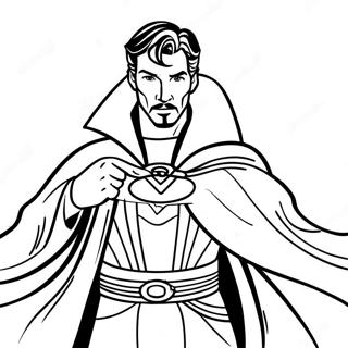 Doctor Strange Pelerini Icinde Boyama Sayfasi 87929-28512