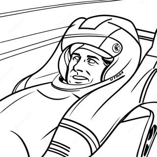 Formula 1 Surucusu Aksiyon Halinde Boyama Sayfasi 88007-28389