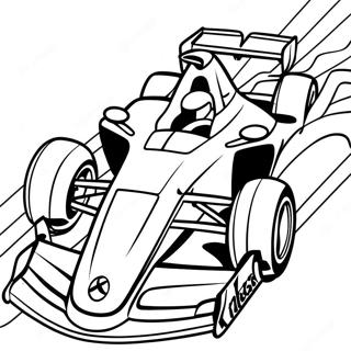 Formula 1 Surucusu Aksiyon Halinde Boyama Sayfasi 88007-28392