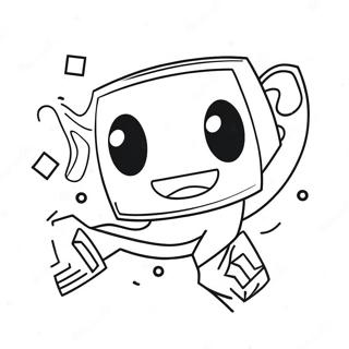 Dinamik Geometri Dash Ziplayan Karakter Boyama Sayfasi 88136-28670