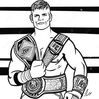 Cody Rhodes Sampiyonluk Kemeri Ile Boyama Sayfasi 88287-28788