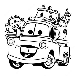 Tow Mater Arkadaslari Ile Boyama Sayfasi 88779-29165