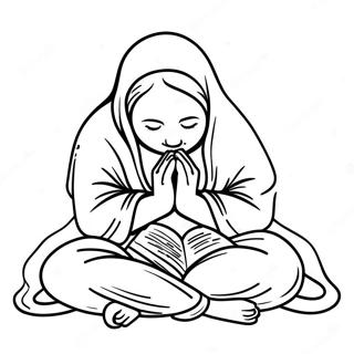 Huzurlu Dua Boyama Sayfasi 89268-29545