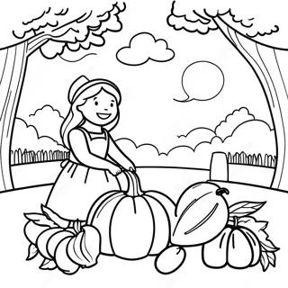 Hasat Festivali Manzarasi Boyama Sayfasi 89448-29687