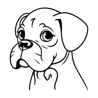 Sevimli Boxer Yavru Boyama Sayfasi 89705-29884