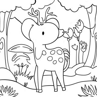 Sirin Akvarel Orman Hayvanlari Boyama Sayfasi 90067 30165