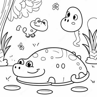 Bahcedeki Sevimli Crocslar Boyama Sayfasi 90224-30291