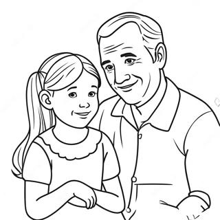 Sevimli Kizim Ve Baba Boyama Sayfasi 90455-30460