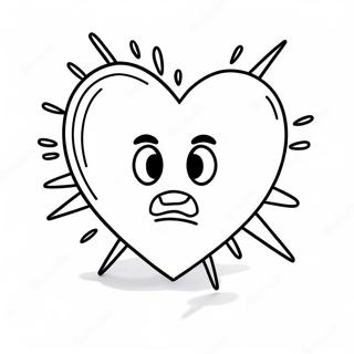 Kizgin Kirik Kalp Boyama Sayfasi 90483 30488