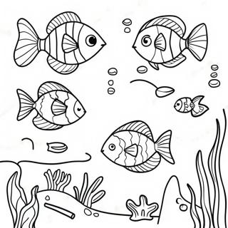 Renkli Sasirtici Su Alti Manzarasi Boyama Sayfasi 90510-30510