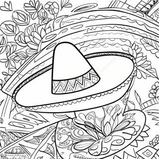 Geleneksel Meksika Sapkasi Boyama Sayfasi 90560-30548