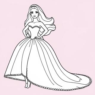 Barbie Parlak Elbiseyle Boyama Sayfasi 90865 30779