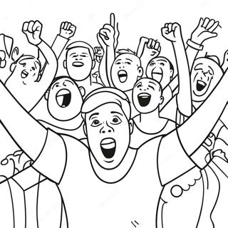 Futbol Taraftarlarinin Costugu Boyama Sayfasi 91460-31319