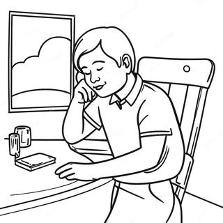 Dusunceli Persembe Boyama Sayfasi 91510-31357