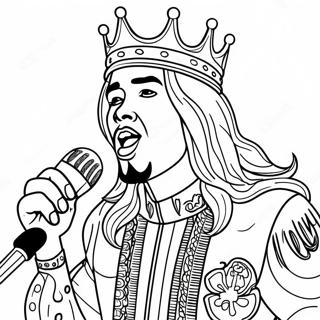 Mikrofonla King Von Boyama Sayfasi Boyama Sayfaları