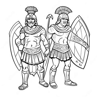 Kahraman Yunan Savascilari Boyama Sayfasi 92535-32157