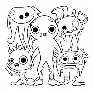 Korkutucu Canavarlar Boyama Sayfasi 92637 32233