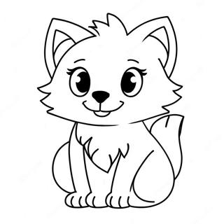 Sevimli Kurt Anime Boyama Sayfasi 92660 32247