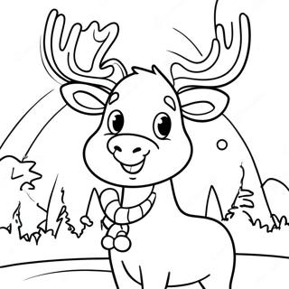 Neseli Ren Geyigi Boyama Sayfasi 93046 32554