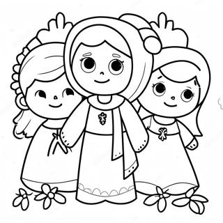 Sevimli Tum Azizler Gunu Boyama Sayfasi 93277-32730