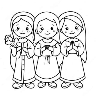 Sevimli Tum Azizler Gunu Boyama Sayfasi 93277-32731