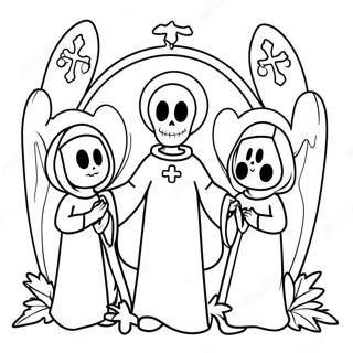 Korkutucu Tum Azizler Gunu Boyama Sayfasi 93278-32735