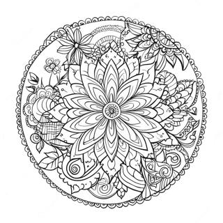 Guzel Rahatlatici Cicek Mandala Boyama Sayfasi 94514-33886