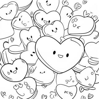 Renkli Konusma Kalpleri Boyama Sayfasi 94592-33806