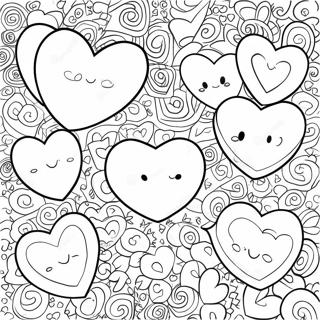 Tatli Konusma Kalpleri Boyama Sayfasi 94594 33955