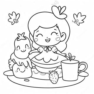 Sirin Cilek Kisa Kek Cay Partisi Boyama Sayfasi 94903 34196